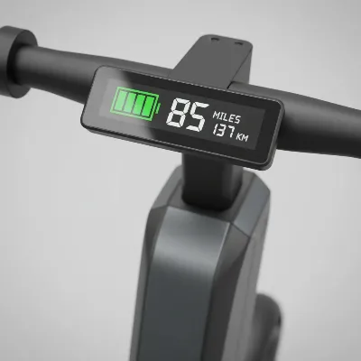 Apollo City Pro display showing battery level and range